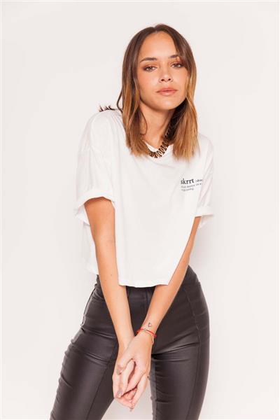 Remera crop SKRRT