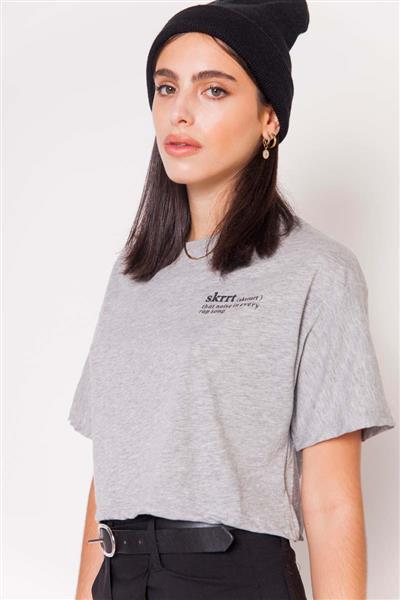 Remera crop SKRRT